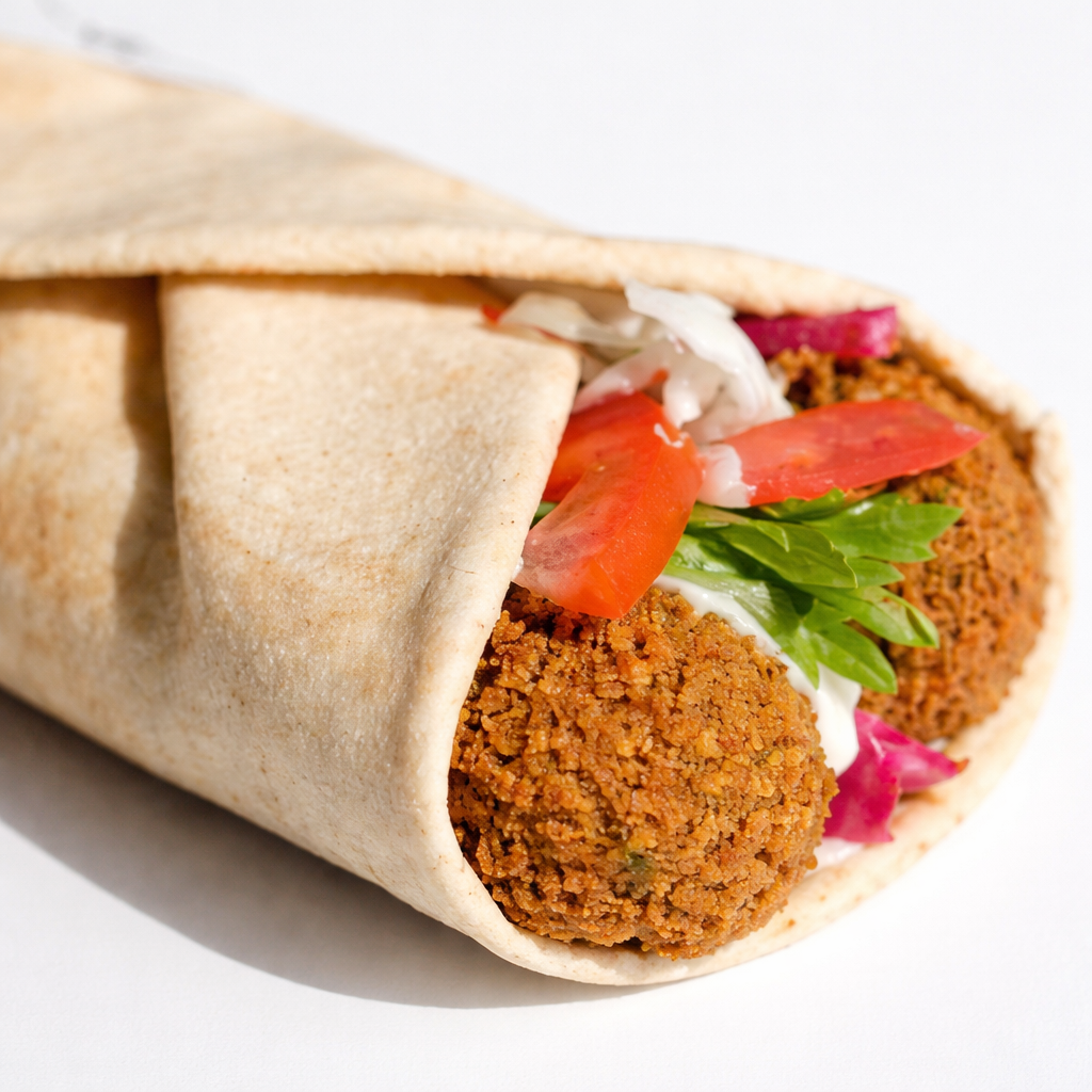 Falafel Sandwich im Fladenbrot